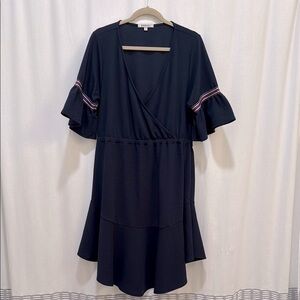 Rebel Navy Ruffle Sleeve Dress, size 1X